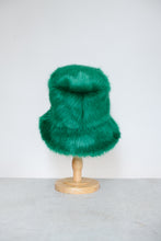 Load image into Gallery viewer, Kelly Green - Oversized Faux Fur Bucket Hat