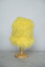 Load image into Gallery viewer, Vibrant Yellow Oversized Faux Fur Bucket Hat