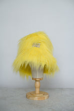 Load image into Gallery viewer, Vibrant Yellow Oversized Faux Fur Bucket Hat