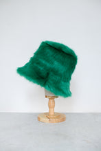 Load image into Gallery viewer, Kelly Green - Oversized Faux Fur Bucket Hat