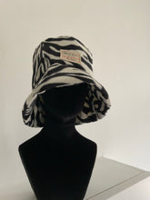 Load image into Gallery viewer, Zebra Print - Oversized Faux Fur Bucket Hat