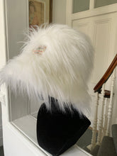 Load image into Gallery viewer, Winter White - Oversized Faux Fur Bucket Hat