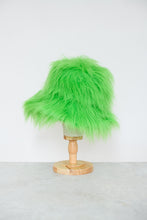 Load image into Gallery viewer, Neon Green - Oversized Faux Fur Bucket Hat