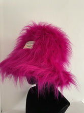 Load image into Gallery viewer, Magenta Rich - Oversized Faux Fur Bucket Hat