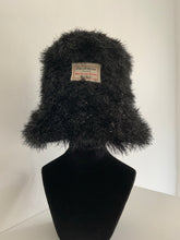 Load image into Gallery viewer, Black Glitter - Oversized Faux Fur Bucket Hat