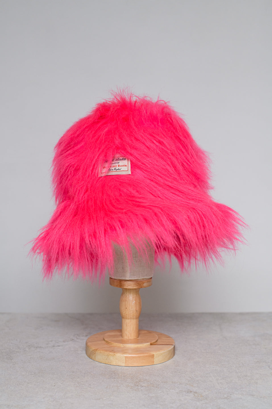 Neon Pink - Oversized Faux Fur Bucket Hat