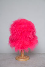 Load image into Gallery viewer, Neon Pink - Oversized Faux Fur Bucket Hat
