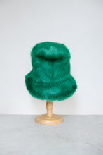 Load image into Gallery viewer, Kelly Green - Oversized Faux Fur Bucket Hat
