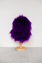 Load image into Gallery viewer, Deep Violet - Oversized Faux Fur Bucket Hat
