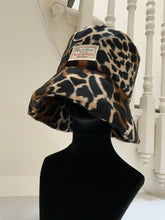 Load image into Gallery viewer, Leopard Print - Oversized Faux Fur Bucket Hat
