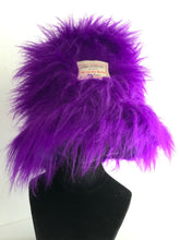 Load image into Gallery viewer, Deep Violet - Oversized Faux Fur Bucket Hat
