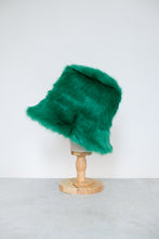 Load image into Gallery viewer, Kelly Green - Oversized Faux Fur Bucket Hat
