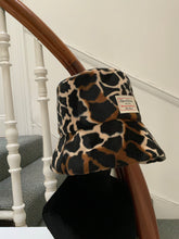 Load image into Gallery viewer, Leopard Print - Oversized Faux Fur Bucket Hat
