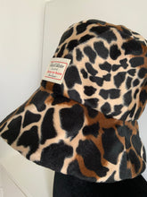 Load image into Gallery viewer, Leopard Print - Oversized Faux Fur Bucket Hat
