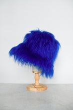 Load image into Gallery viewer, Royal Blue - Oversized Faux Fur Bucket Hat
