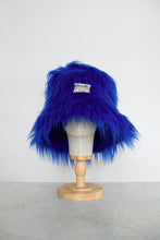 Load image into Gallery viewer, Royal Blue - Oversized Faux Fur Bucket Hat
