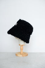 Load image into Gallery viewer, Black Astrakhan - Oversized Faux Fur Bucket Hat
