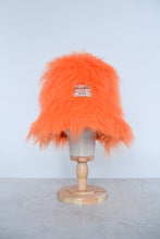 Load image into Gallery viewer, Neon Orange - Oversized Faux Fur Bucket Hat
