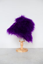 Load image into Gallery viewer, Deep Violet - Oversized Faux Fur Bucket Hat
