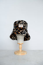 Load image into Gallery viewer, Leopard Print - Oversized Faux Fur Bucket Hat
