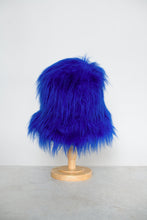 Load image into Gallery viewer, Royal Blue - Oversized Faux Fur Bucket Hat
