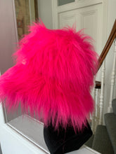 Load image into Gallery viewer, Neon Pink - Oversized Faux Fur Bucket Hat
