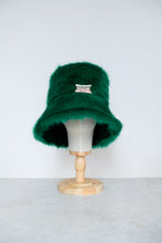 Load image into Gallery viewer, Kelly Green - Oversized Faux Fur Bucket Hat
