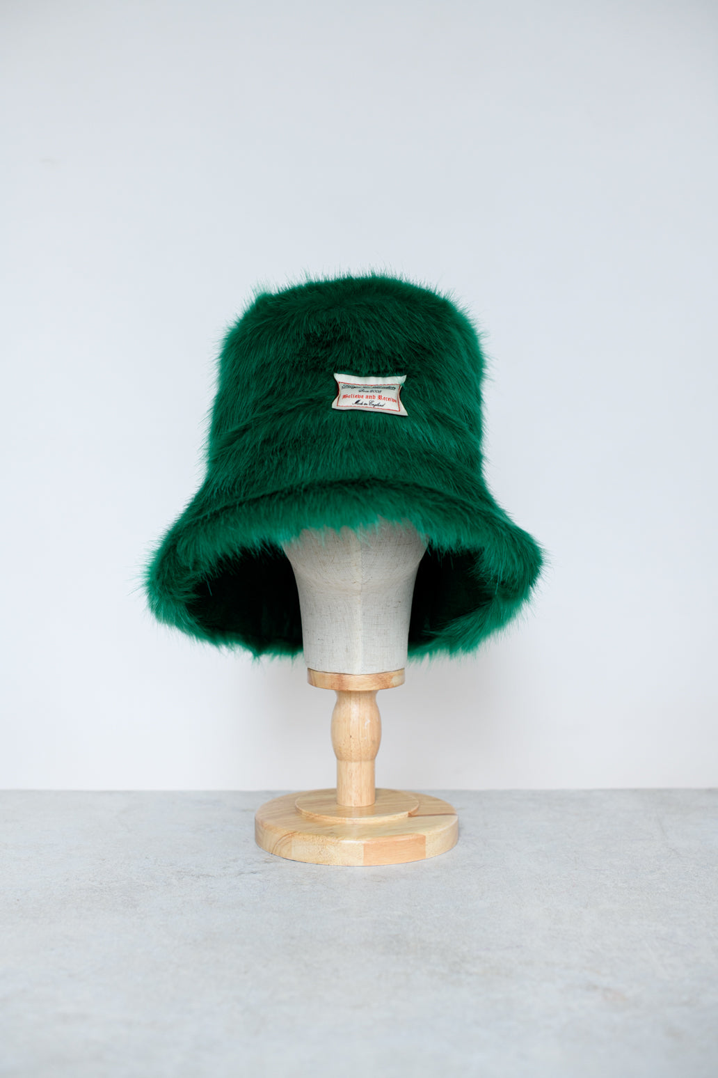 Kelly Green - Oversized Faux Fur Bucket Hat